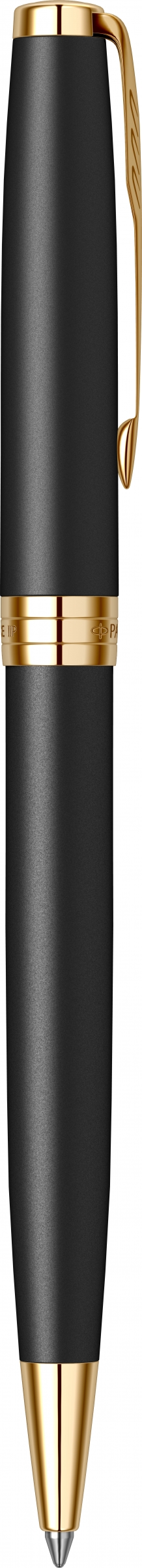 Подарочный набор: Шариковая ручка Parker Sonnet Core K528, Matte Black GT +  Ежедневник Premium, Black GS — фото 5